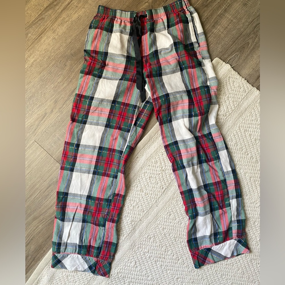 Victoria’s Secret Plaid Cotton Lounge Pants - Red, Green & White